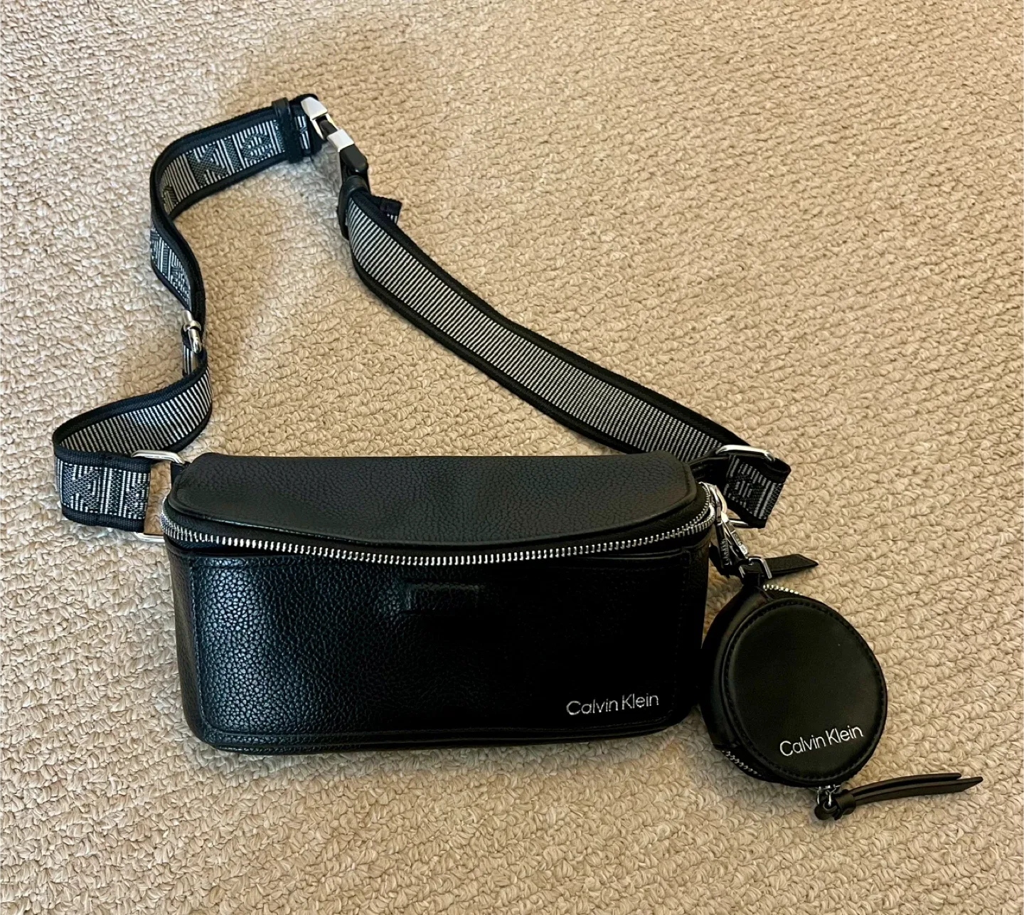 Calvin Klein Black Belt Bag with Coin Purse thumbnail
