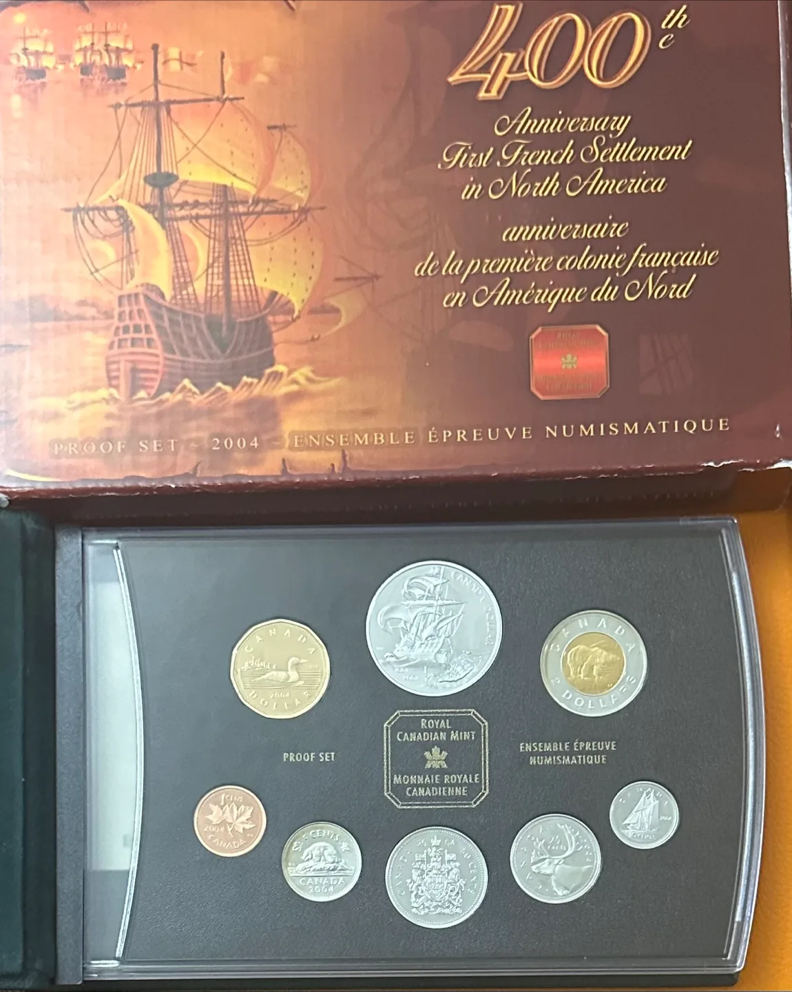 Royal Canadian Mint 2004 Proof Set & 1 Silver Dollar thumbnail