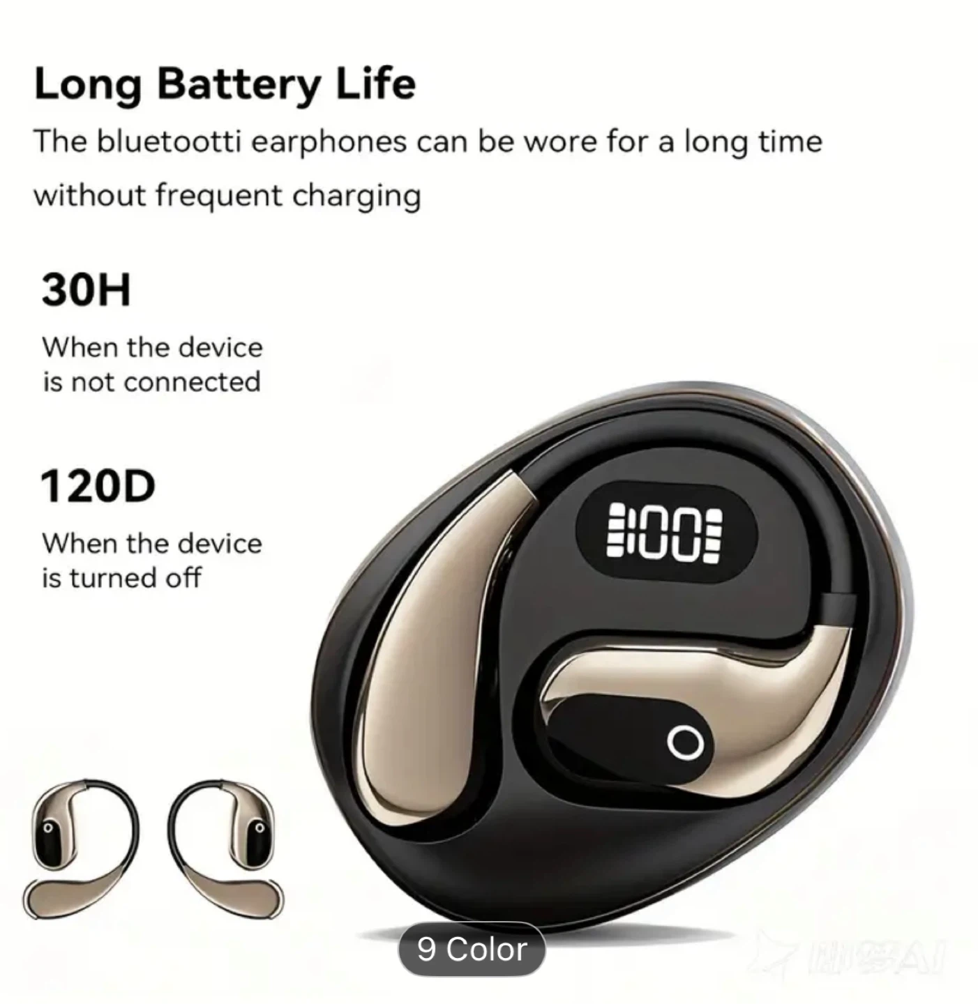 New EARDUS-XG99 Bluetooth Earphones - Black - photo 5