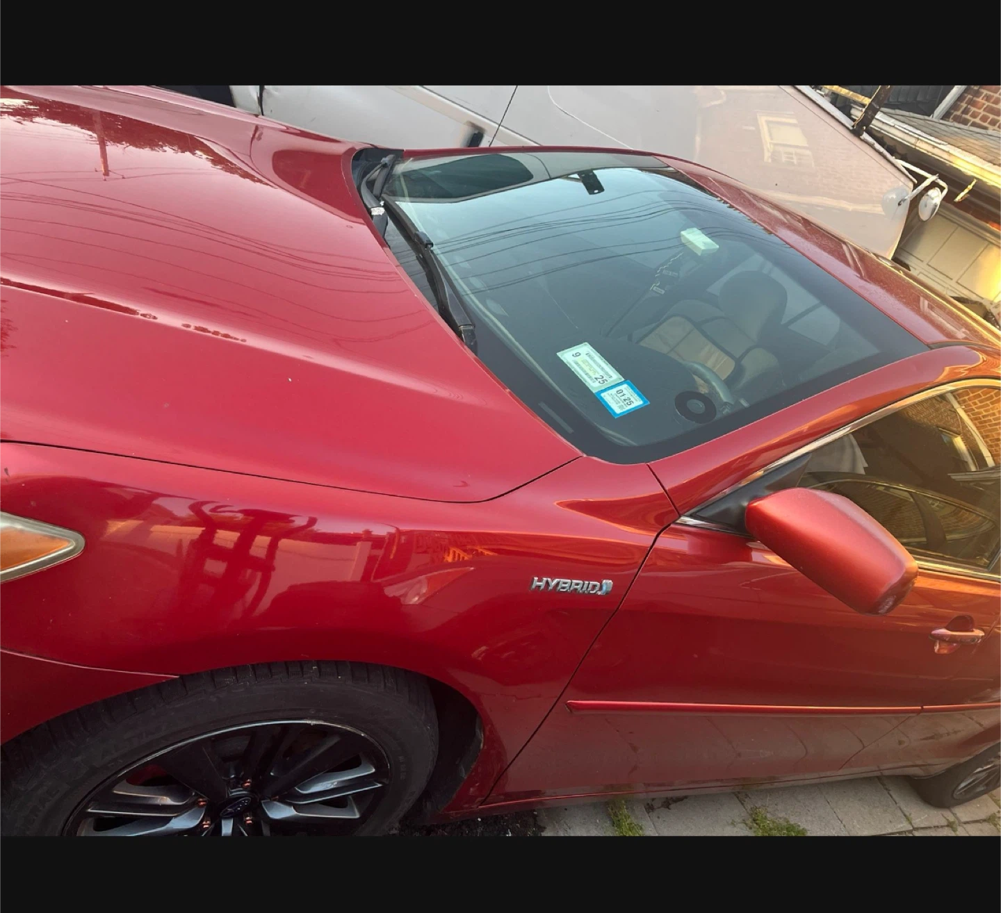 Red 2007 Toyota Camry Hybrid Sedan - photo 3