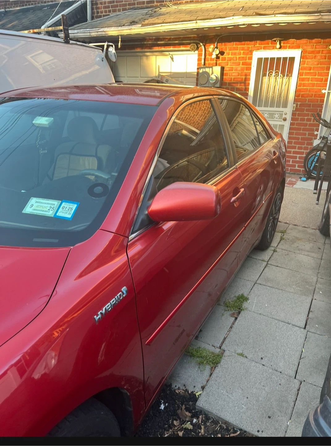 Red 2007 Toyota Camry Hybrid Sedan - photo 2