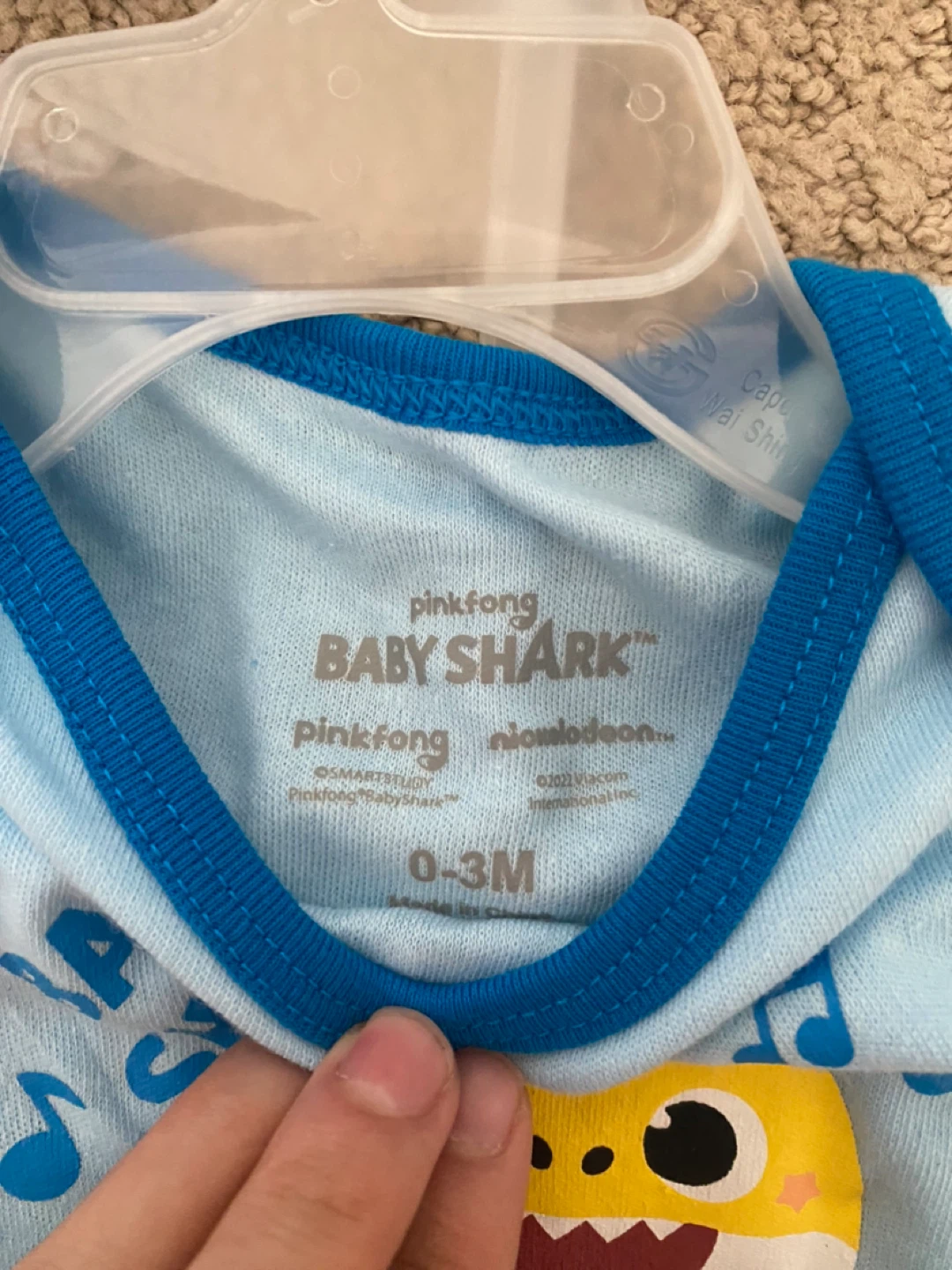 Pinkfong Baby Shark 3-Piece Outfit (0-3M) - photo 3
