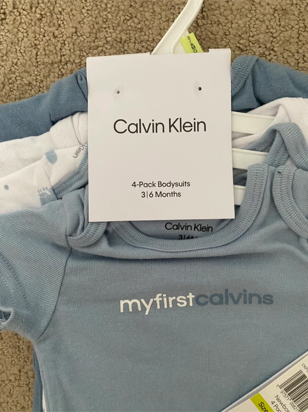 New Calvin Klein 4-Pack Bodysuits (3-6 Months)
