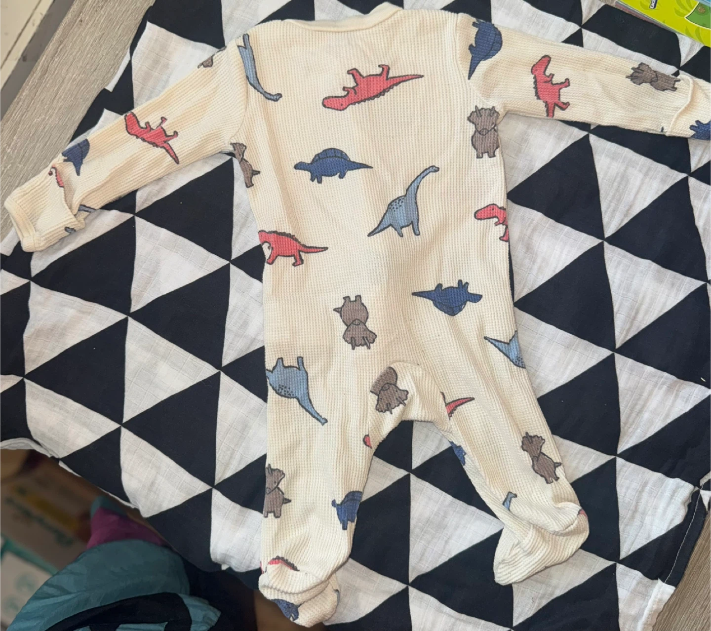 Dinosaur Print Baby Onesie - photo 2