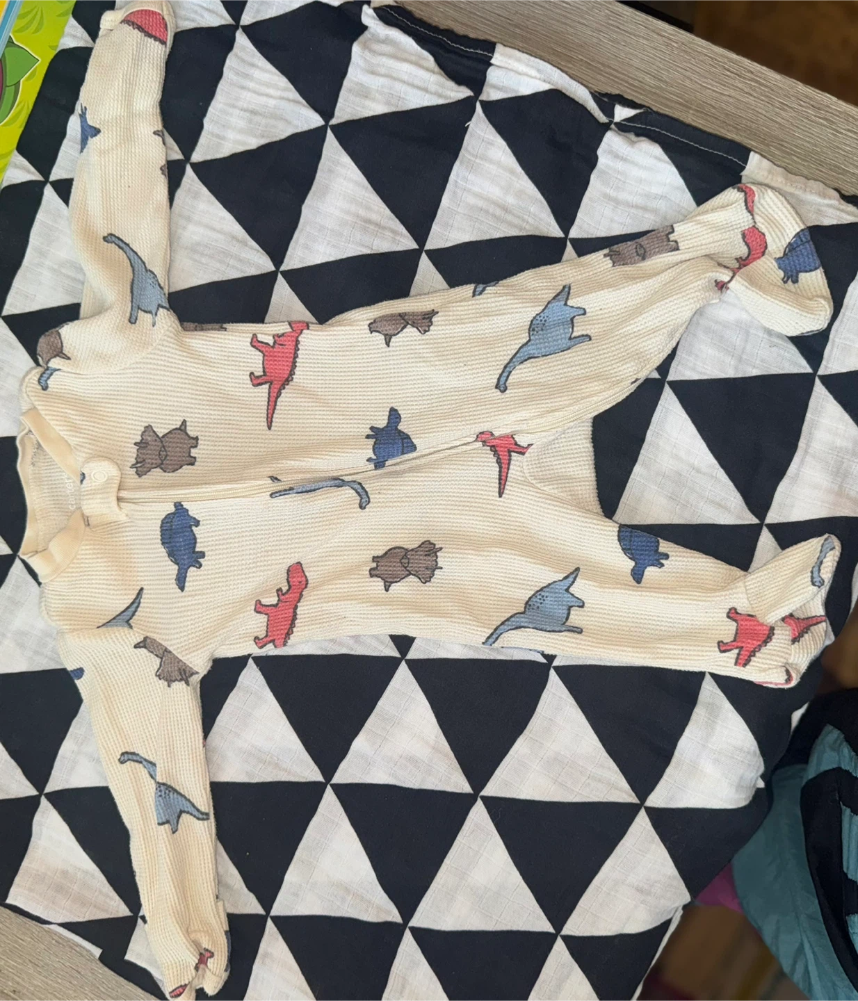 Dinosaur Print Baby Onesie