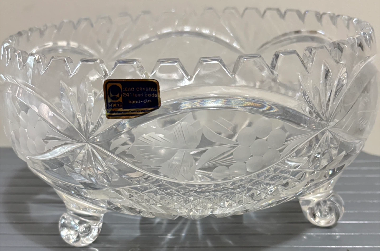 Hand-Cut Lead Crystal Bowl