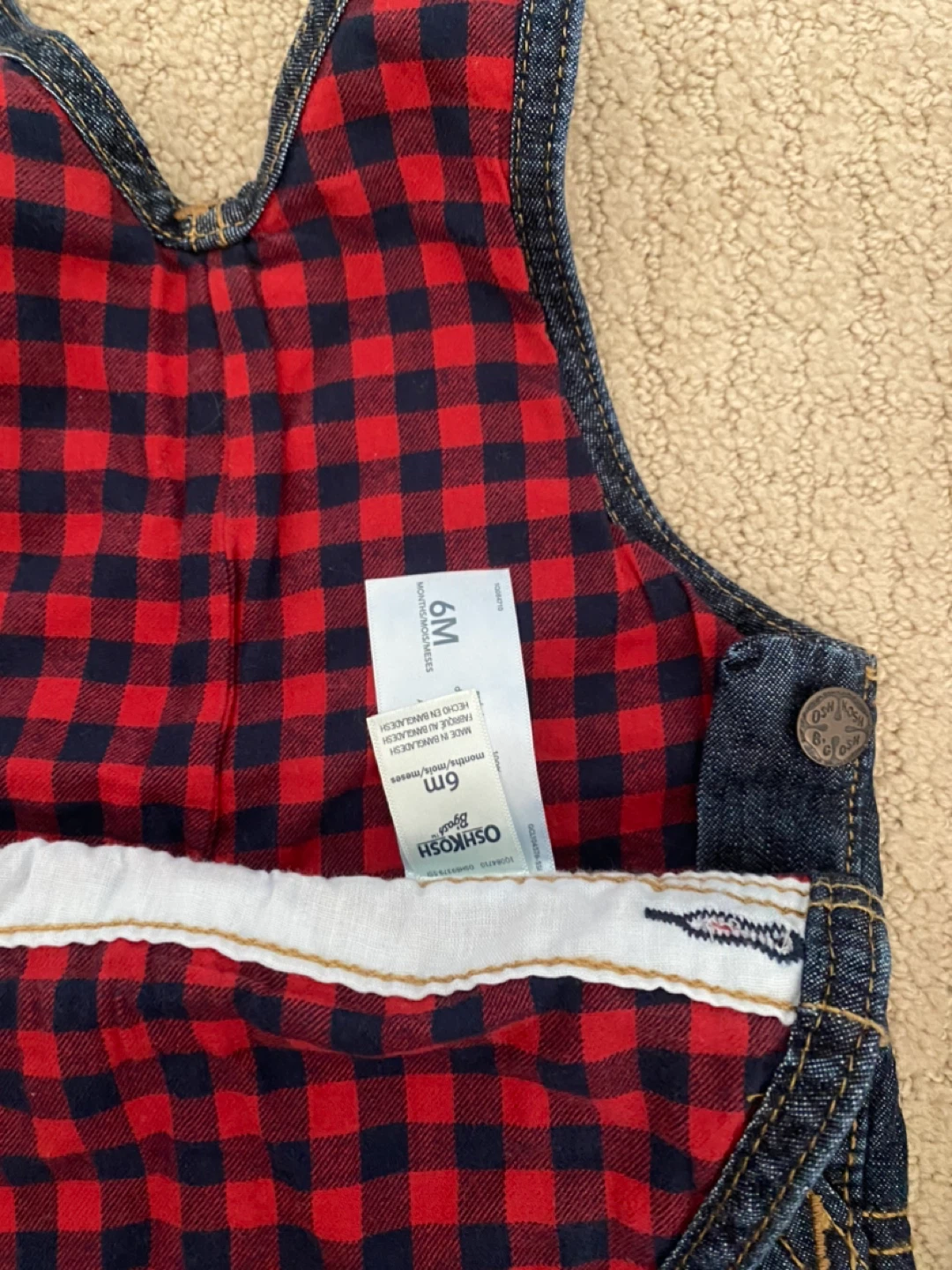 OshKosh B'gosh 6M Overalls & 3M Shirt - photo 3