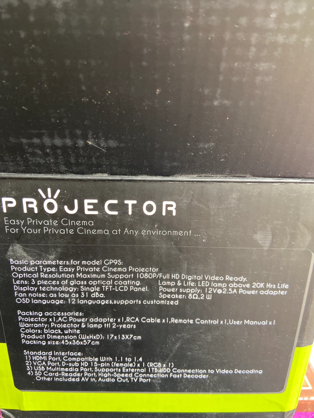 Easy Private Cinema Projector GP9S - photo 3