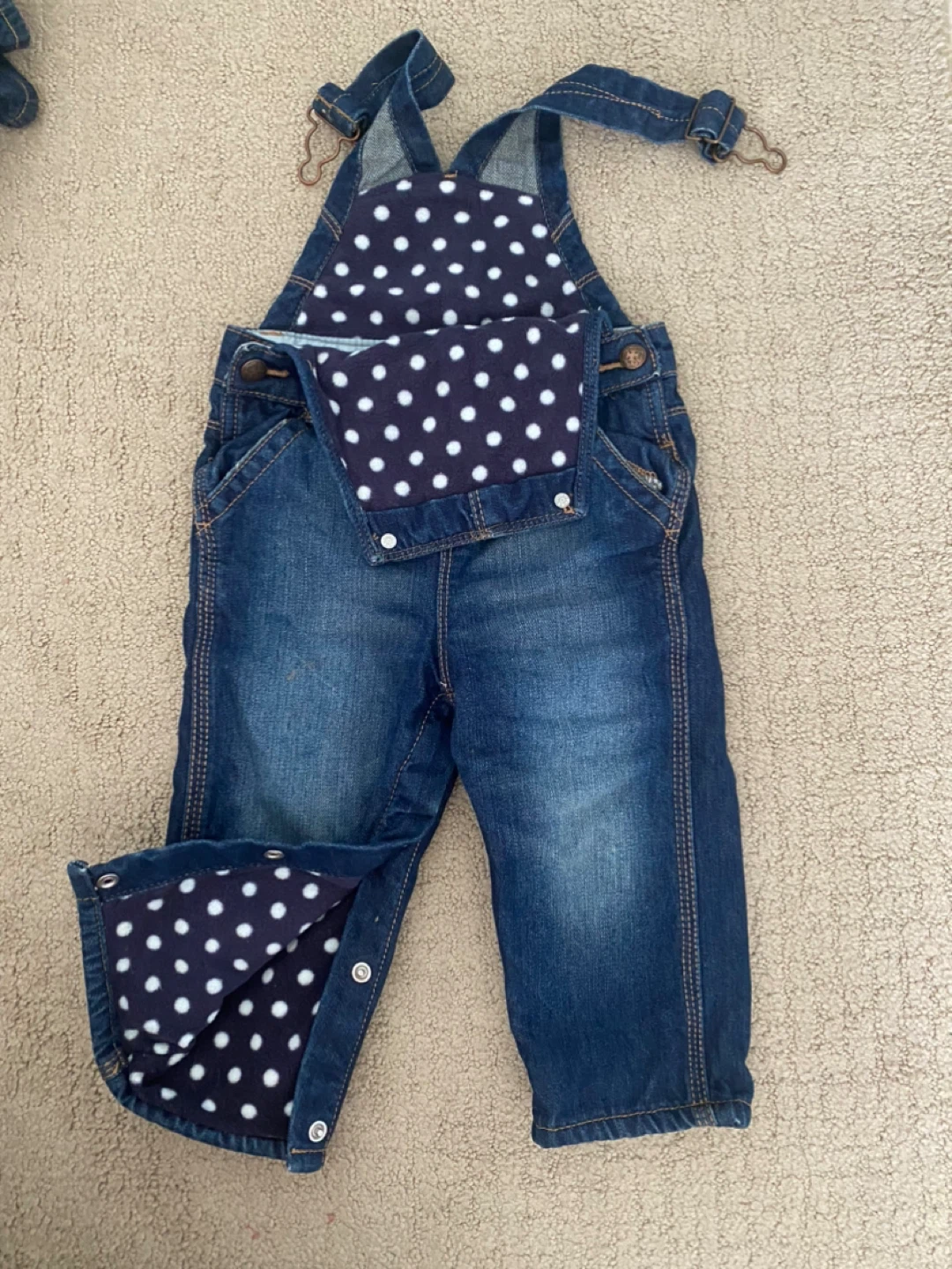 OshKosh B'gosh Denim Overalls - Size 18M - photo 2