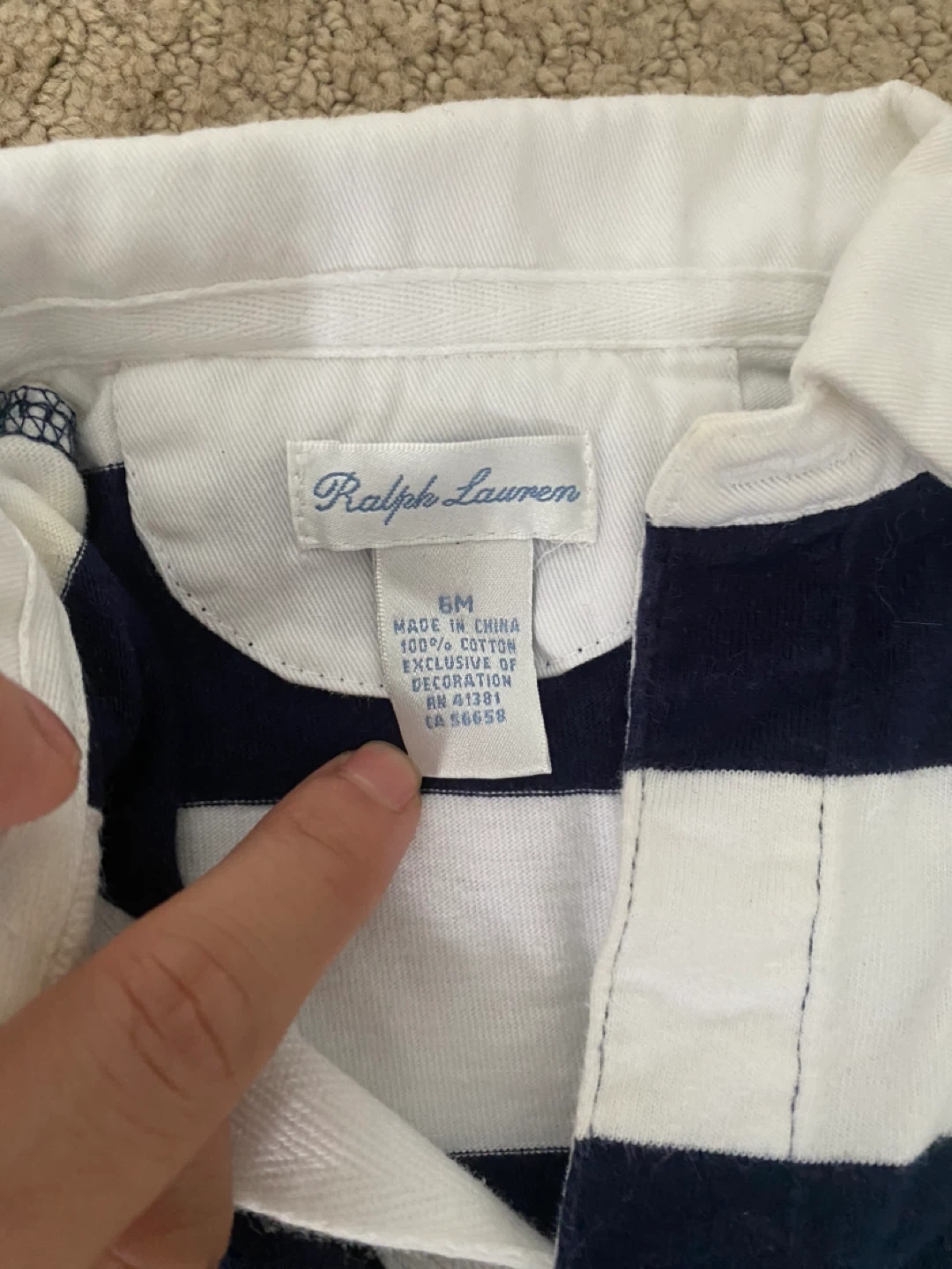Ralph Lauren 6M Baby Striped Romper - photo 2