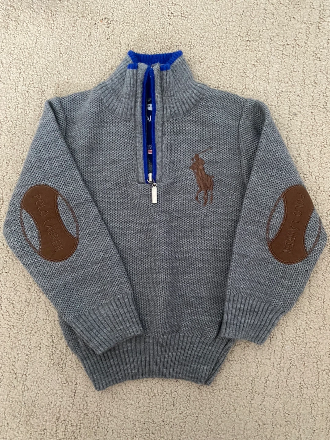 Polo Ralph Lauren Kids' Gray 1/4 Zip Sweater - photo 2