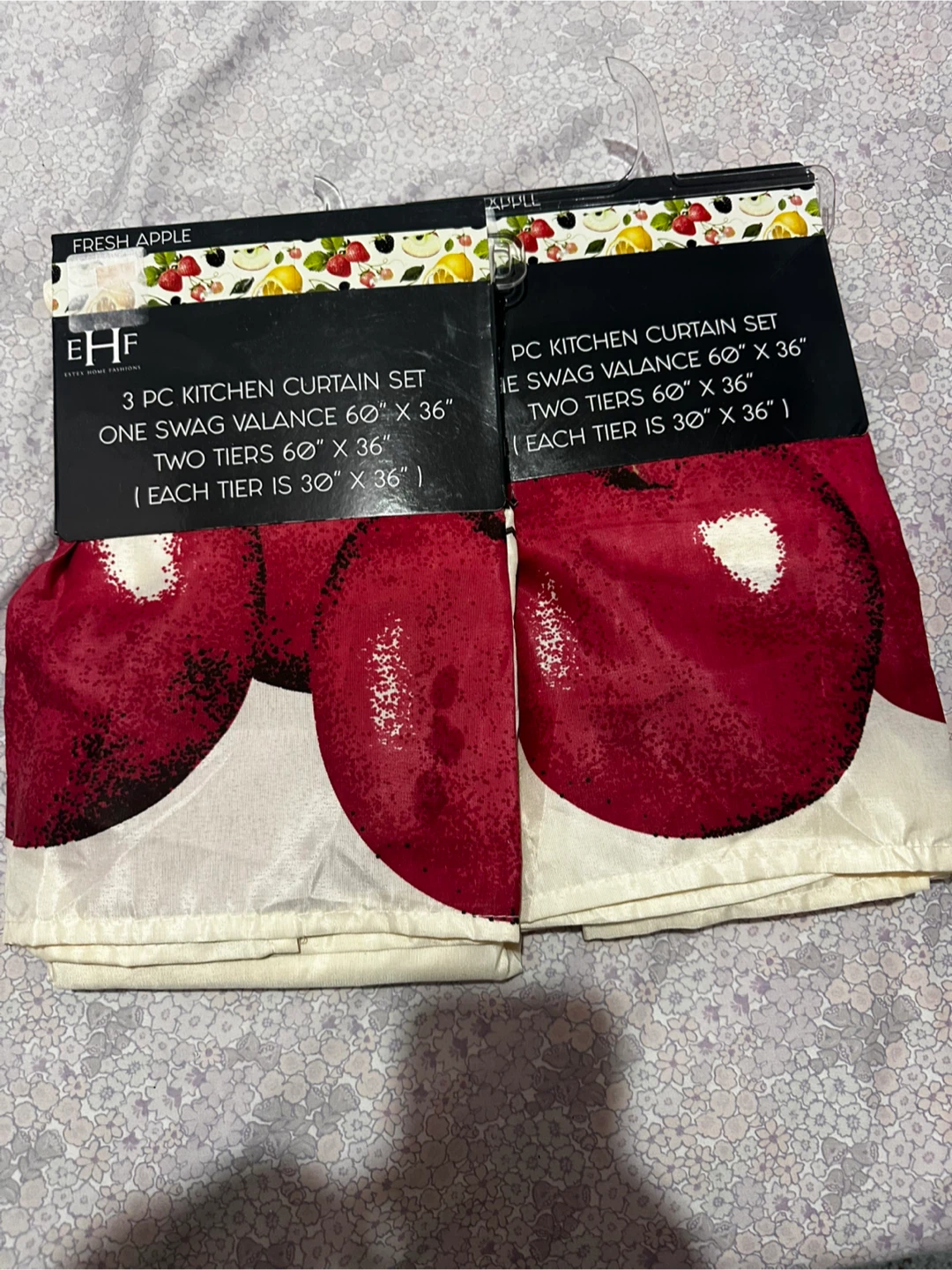 EHF 3-Piece Kitchen Curtain Set - photo 2