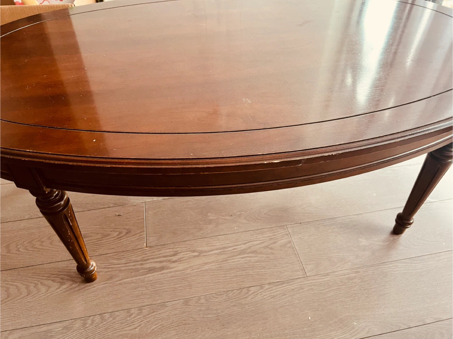 For PICKUP ONLY TIL SEP 11 afternoon. Oval Wooden Coffee Table - photo 4