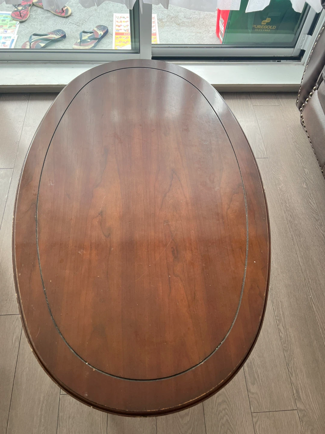 For PICKUP ONLY TIL SEP 11 afternoon. Oval Wooden Coffee Table - photo 5