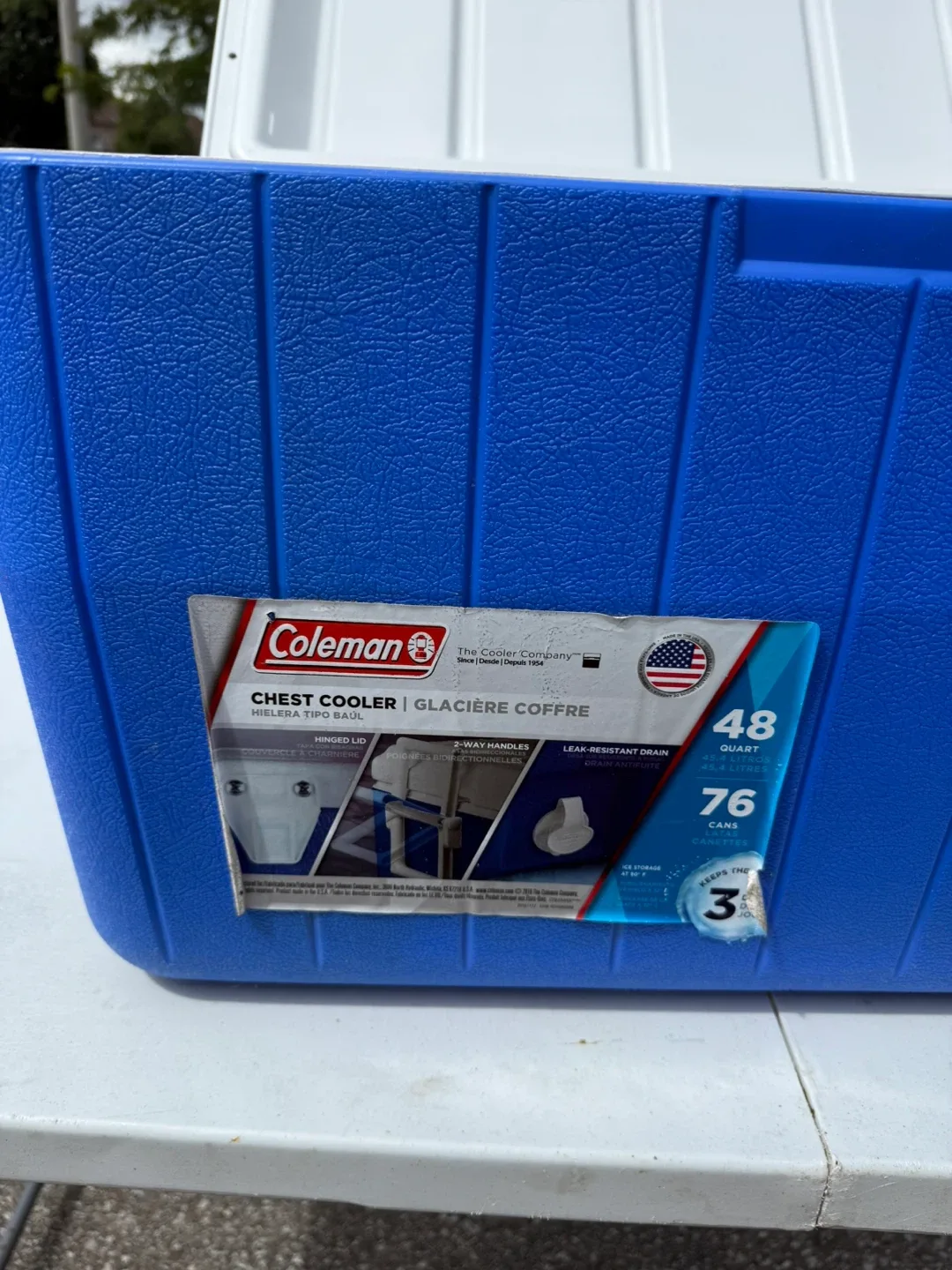 Coleman 48 Quart Chest Cooler - Blue thumbnail