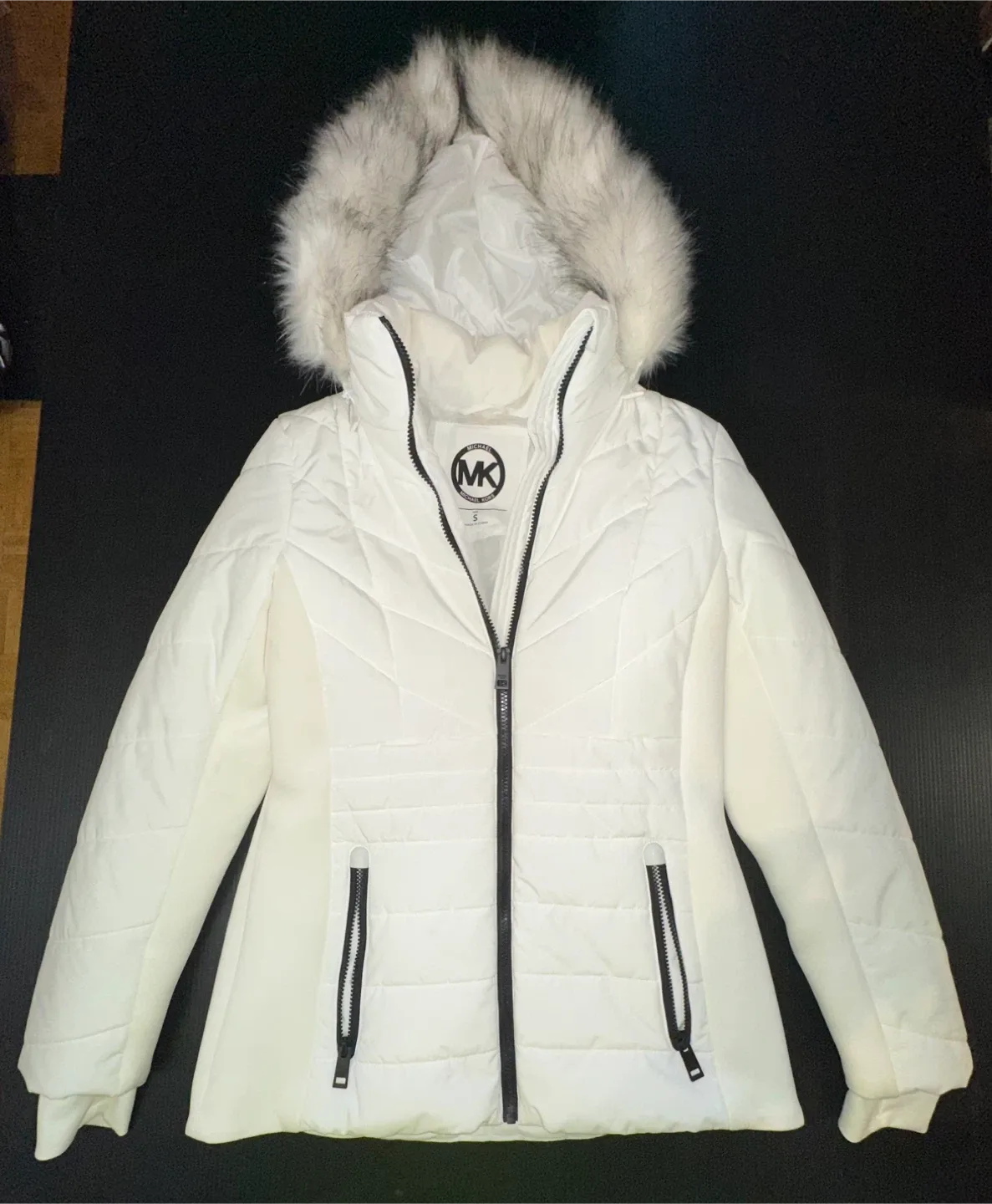 Michael Kors White Winter Coat Size S thumbnail