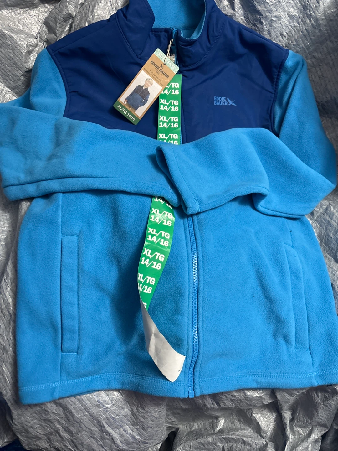 New Eddie Bauer Kids fleece Full-Zip Jacket XL