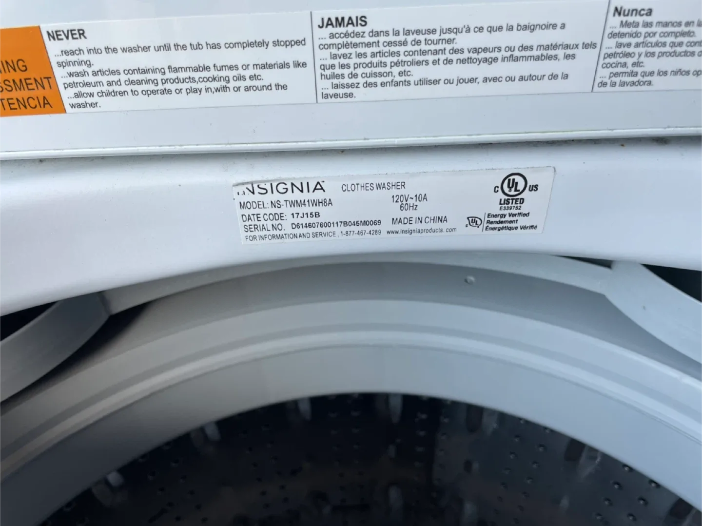 Insignia Top Load Washer image indicator(6)