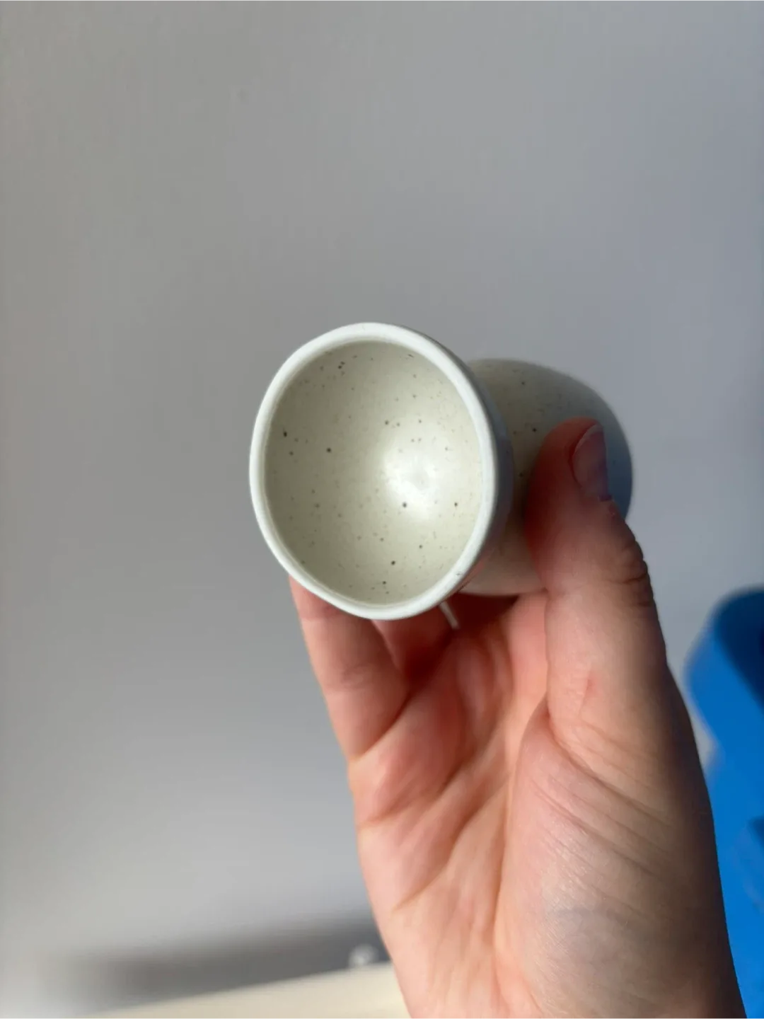 New Egg Holder Cup with speckled neutral patter, never used image indicator(4)