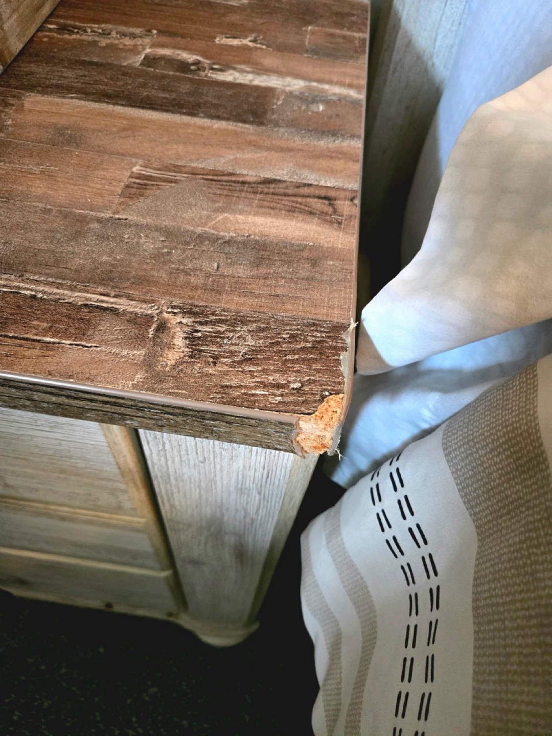 Queen sized bed frame with 2 end tables - photo 5