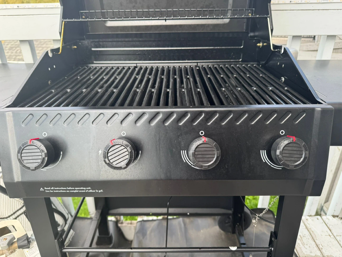 Black Propane BBQ Grill with propane cylinder - photo 2