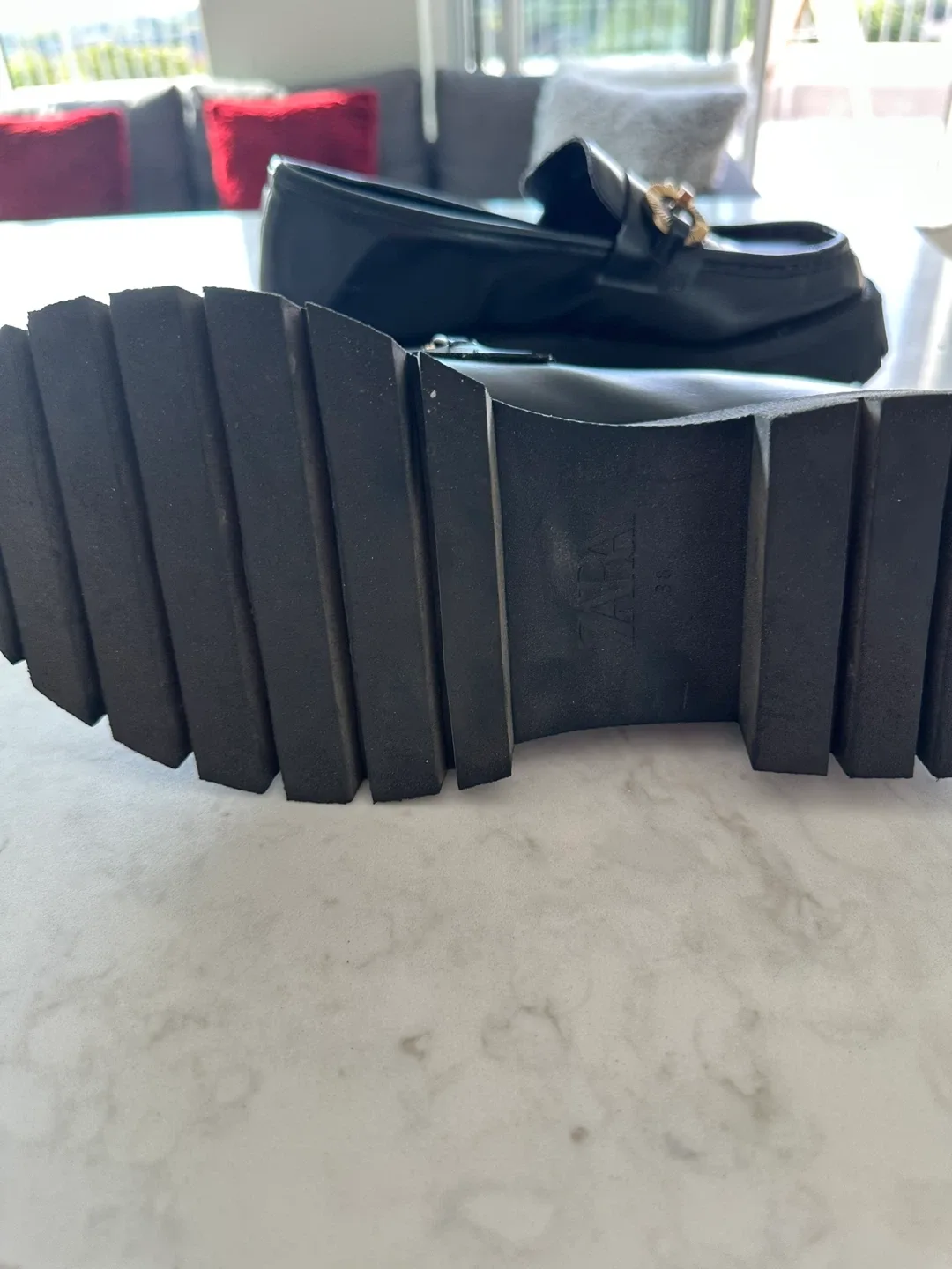 Zara Black Loafers - Size 38 image indicator(4)