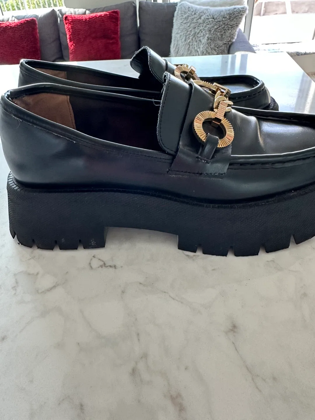 Zara Black Loafers - Size 38 image indicator(3)