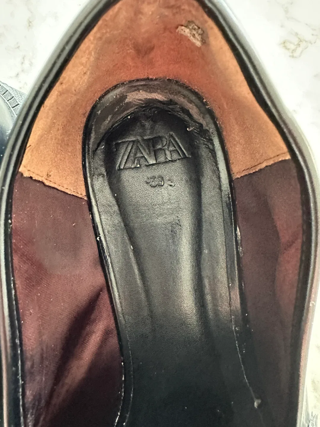 Zara Black Loafers - Size 38 image indicator(2)