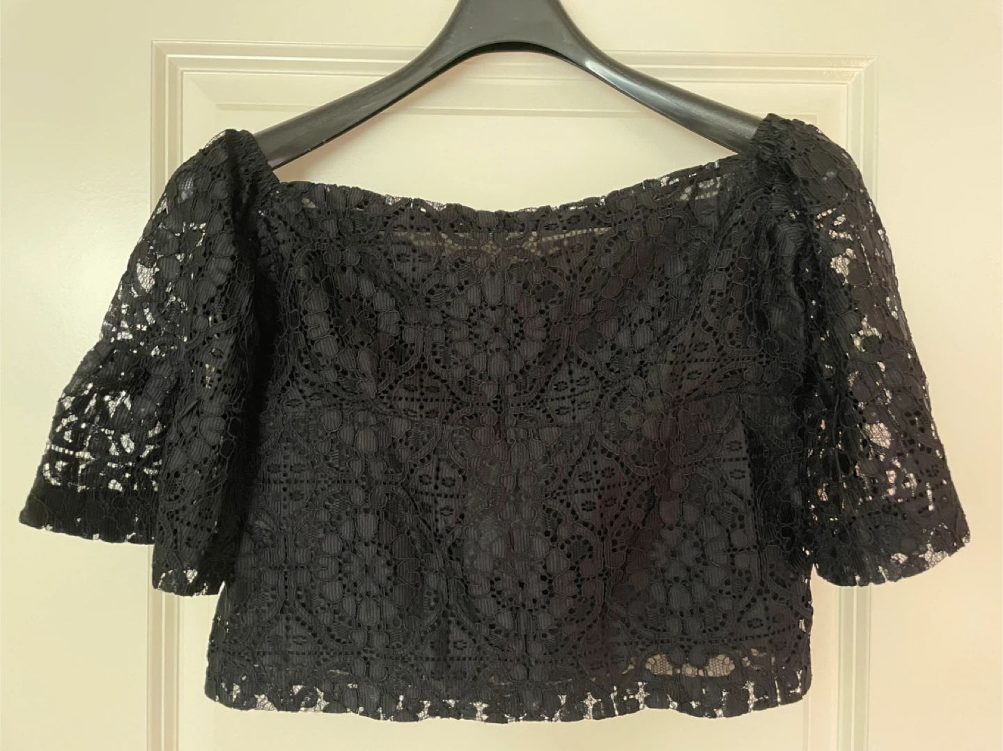 BNWT Zara Black Lace Top - Size S
