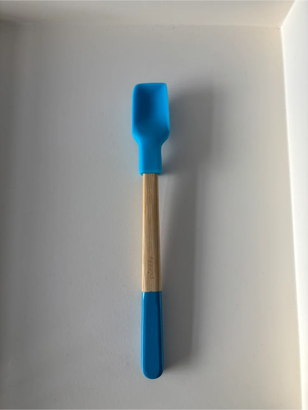 Mini Bamboo Spatula - Blue (like new) thumbnail