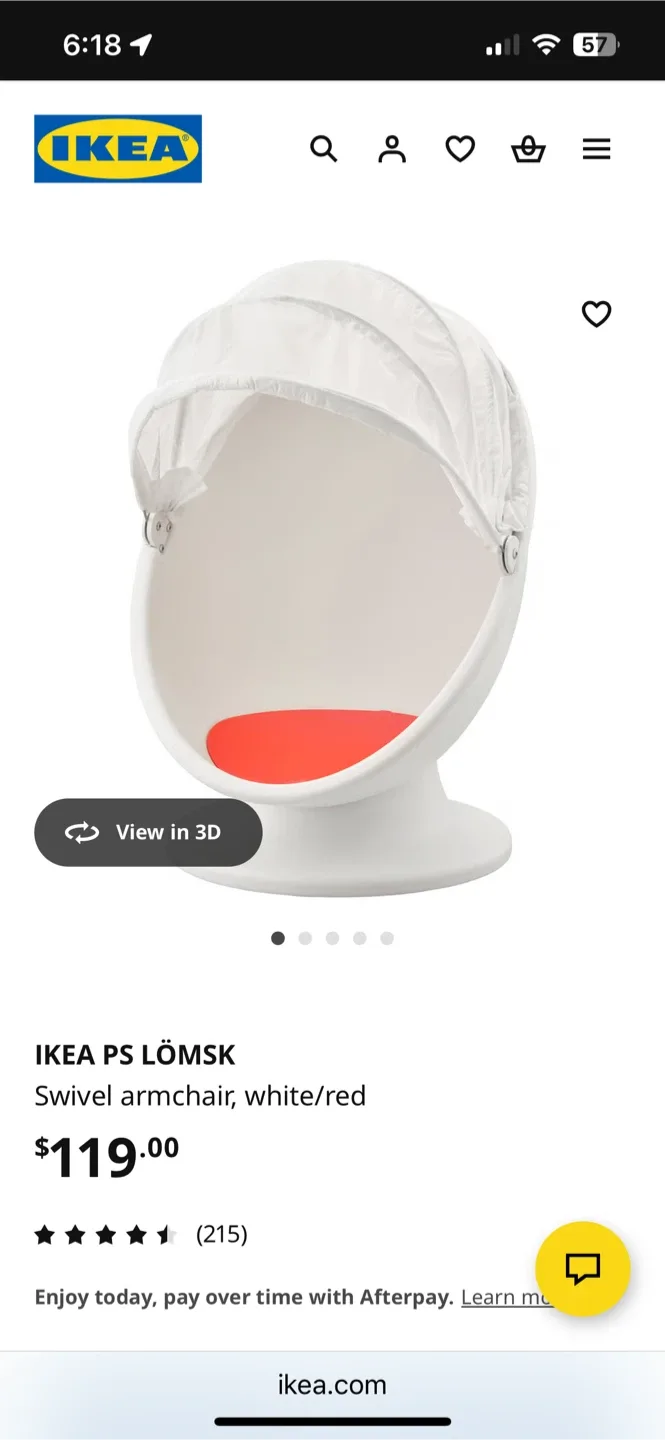 Ikea Swivel Chair - Red/Orange image indicator(5)