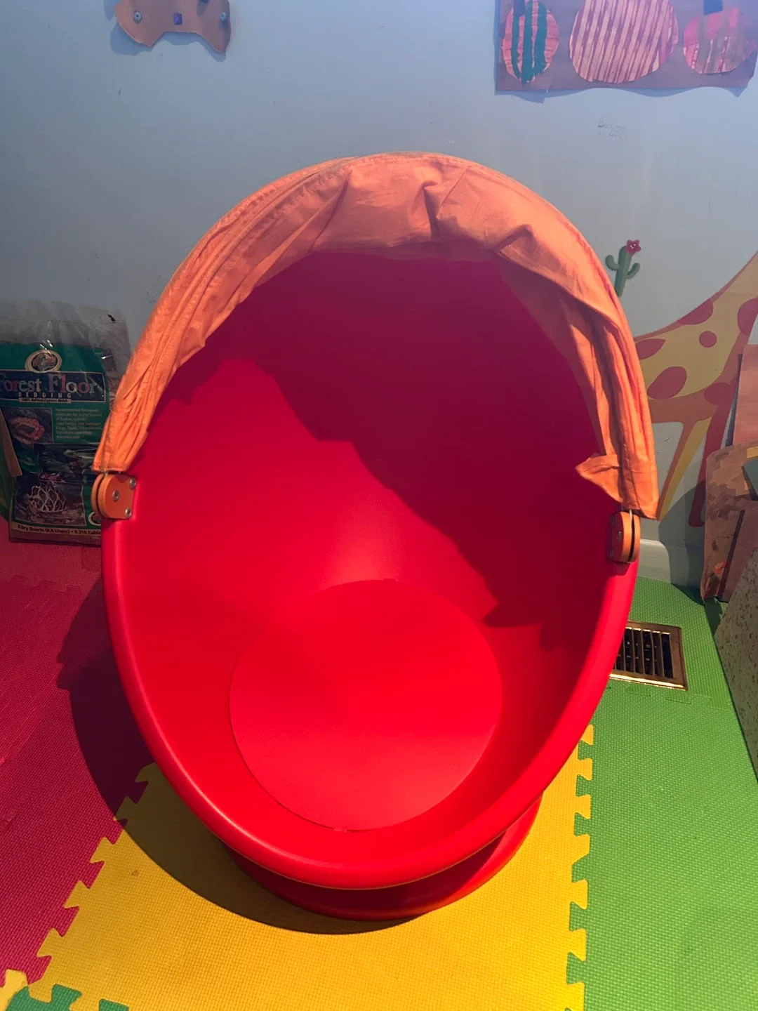 Ikea Swivel Chair - Red/Orange image indicator(3)