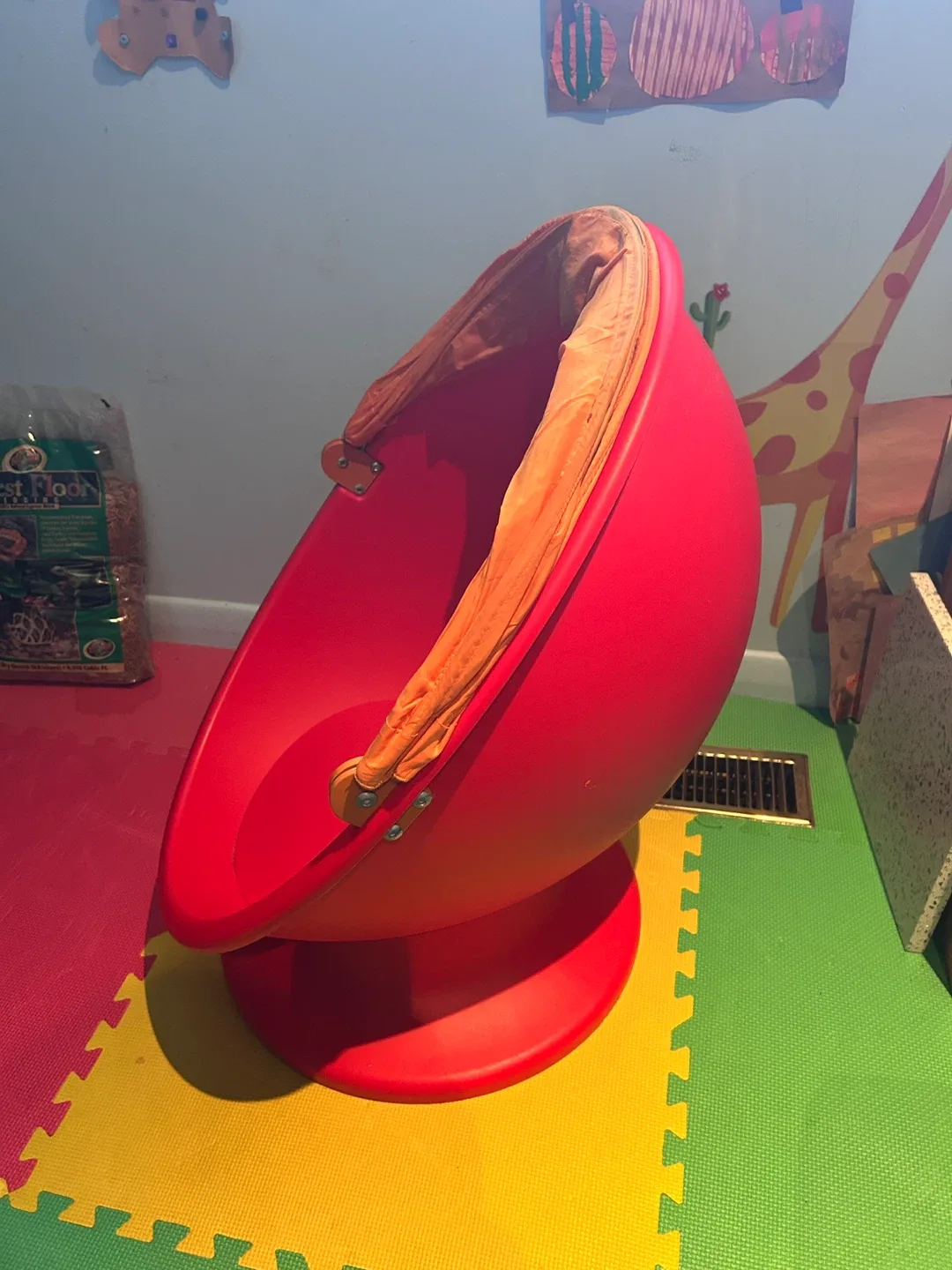 Ikea Swivel Chair - Red/Orange image indicator(2)