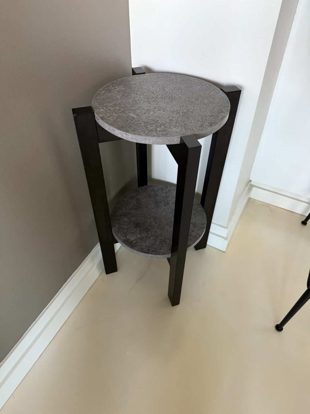 Round Two-Tier Side Table