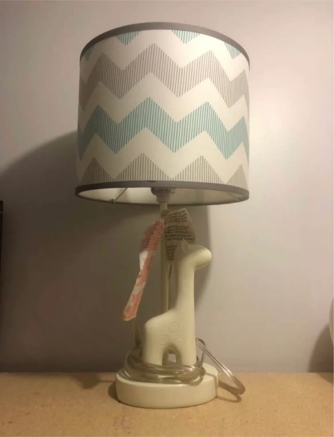 Giraffe Table Lamp with Chevron Shade thumbnail