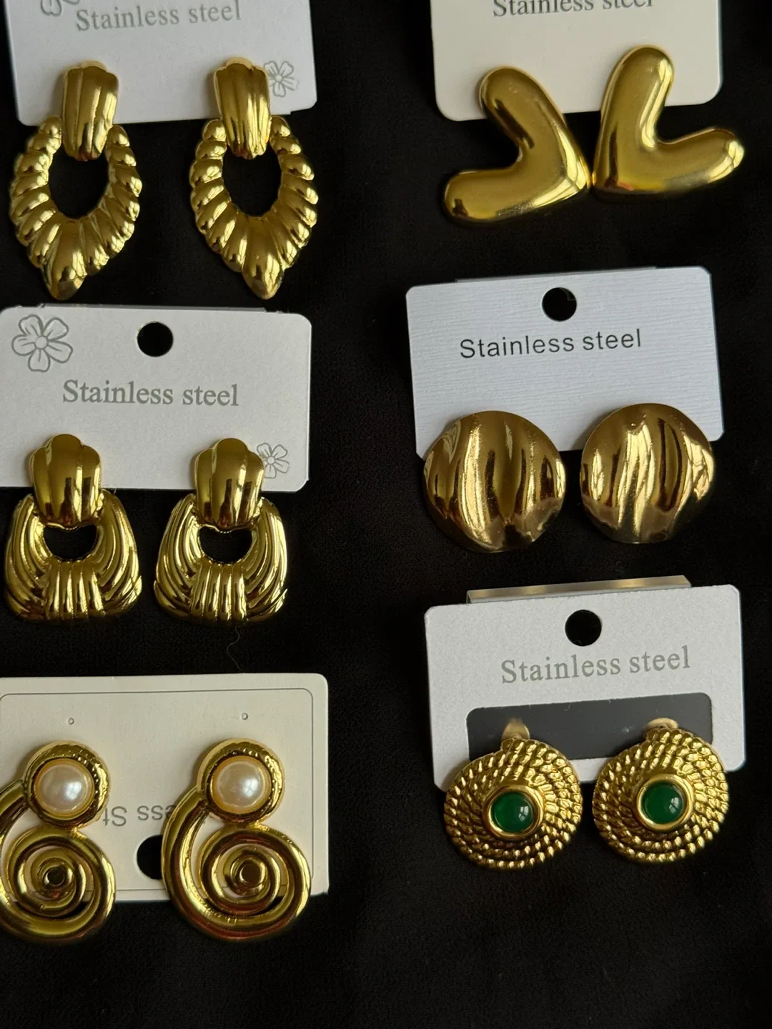 Gold Stainless Steel Earrings - Variety of Styles! image indicator(3)