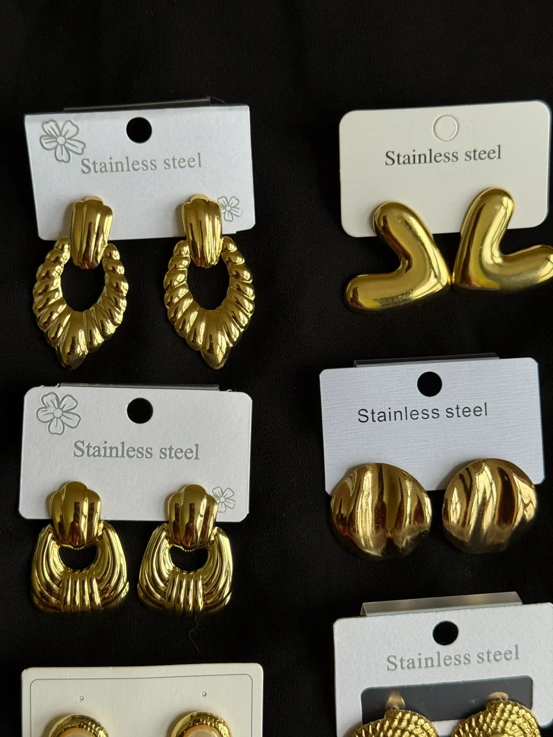 Gold Stainless Steel Earrings - Variety of Styles! image indicator(2)