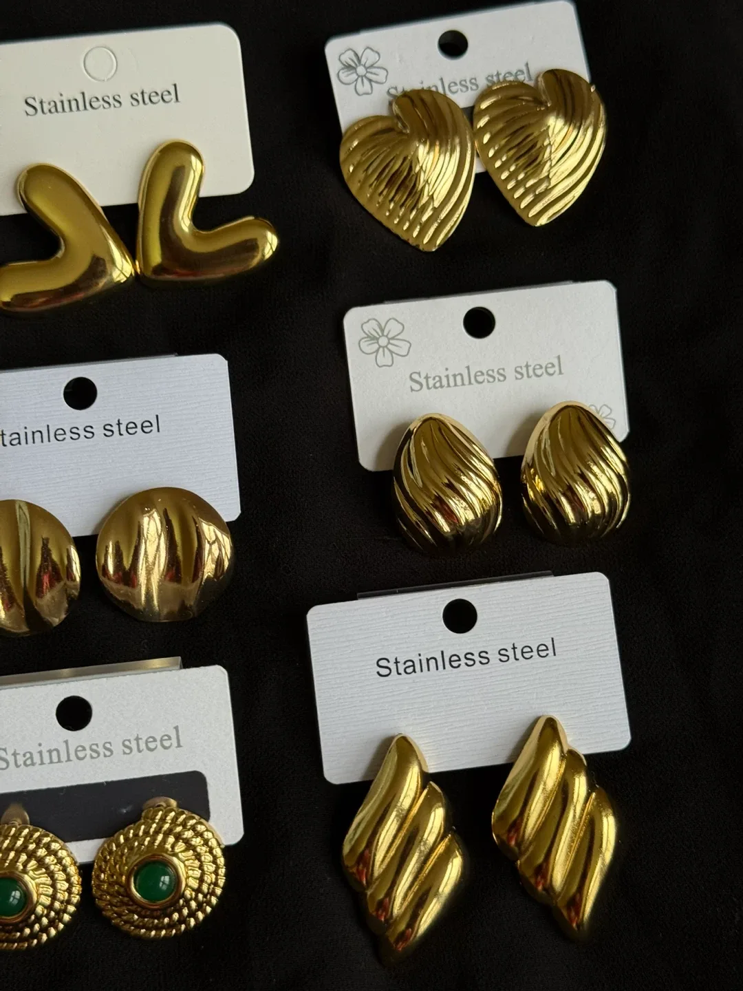 Gold Stainless Steel Earrings - Variety of Styles! image indicator(4)