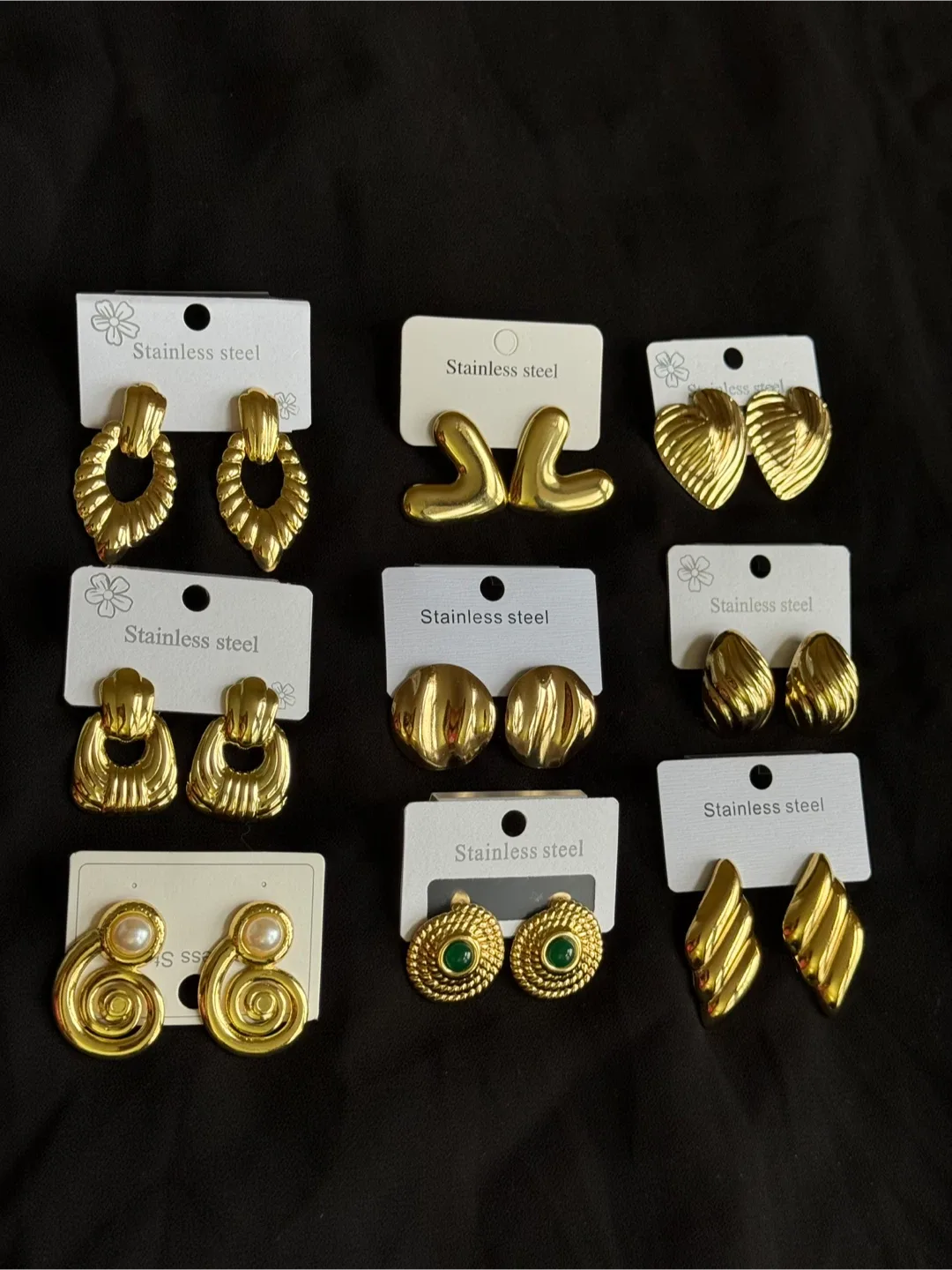 Gold Stainless Steel Earrings - Variety of Styles! image indicator(6)