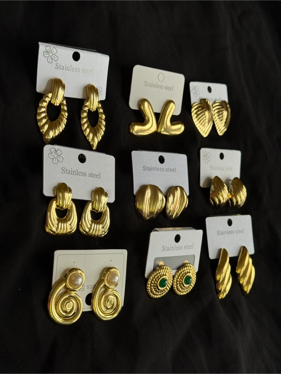 Gold Stainless Steel Earrings - Variety of Styles! image indicator(5)