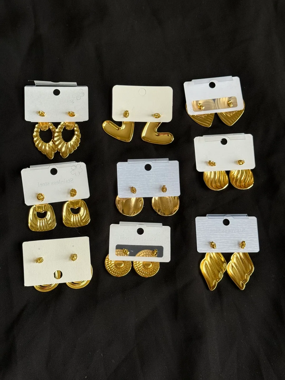 Gold Stainless Steel Earrings - Variety of Styles! image indicator(7)