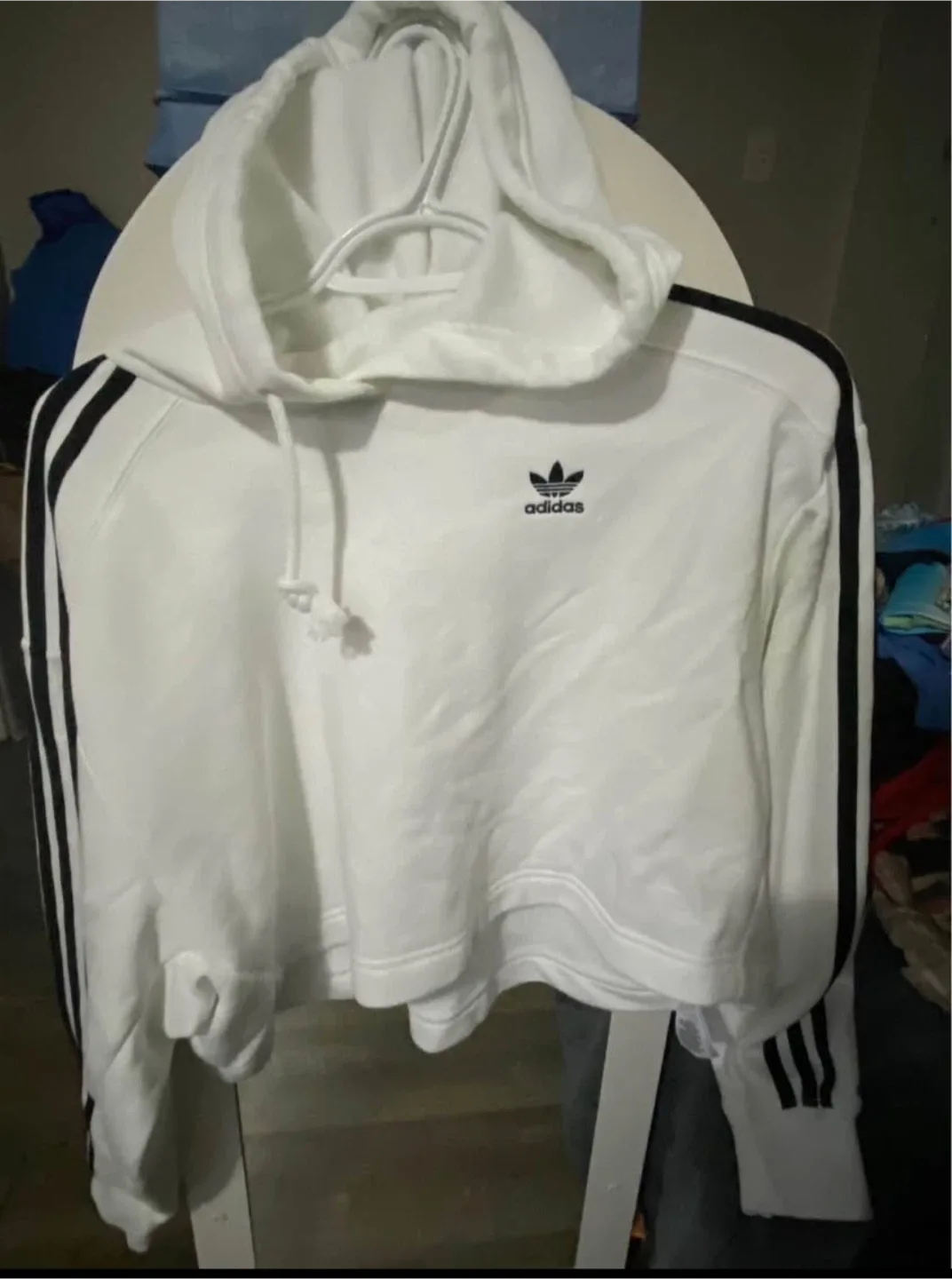 Adidas White Hoodie thumbnail