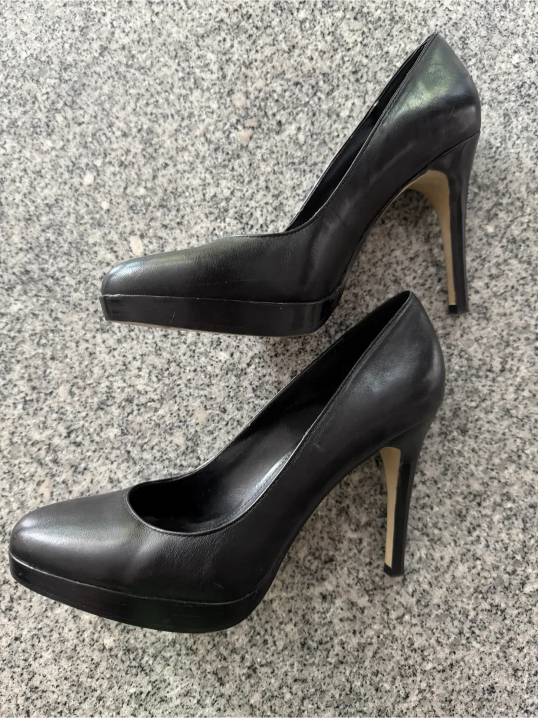 Steve Madden stilettos. Size 8 1/2. Black leather. image indicator(4)