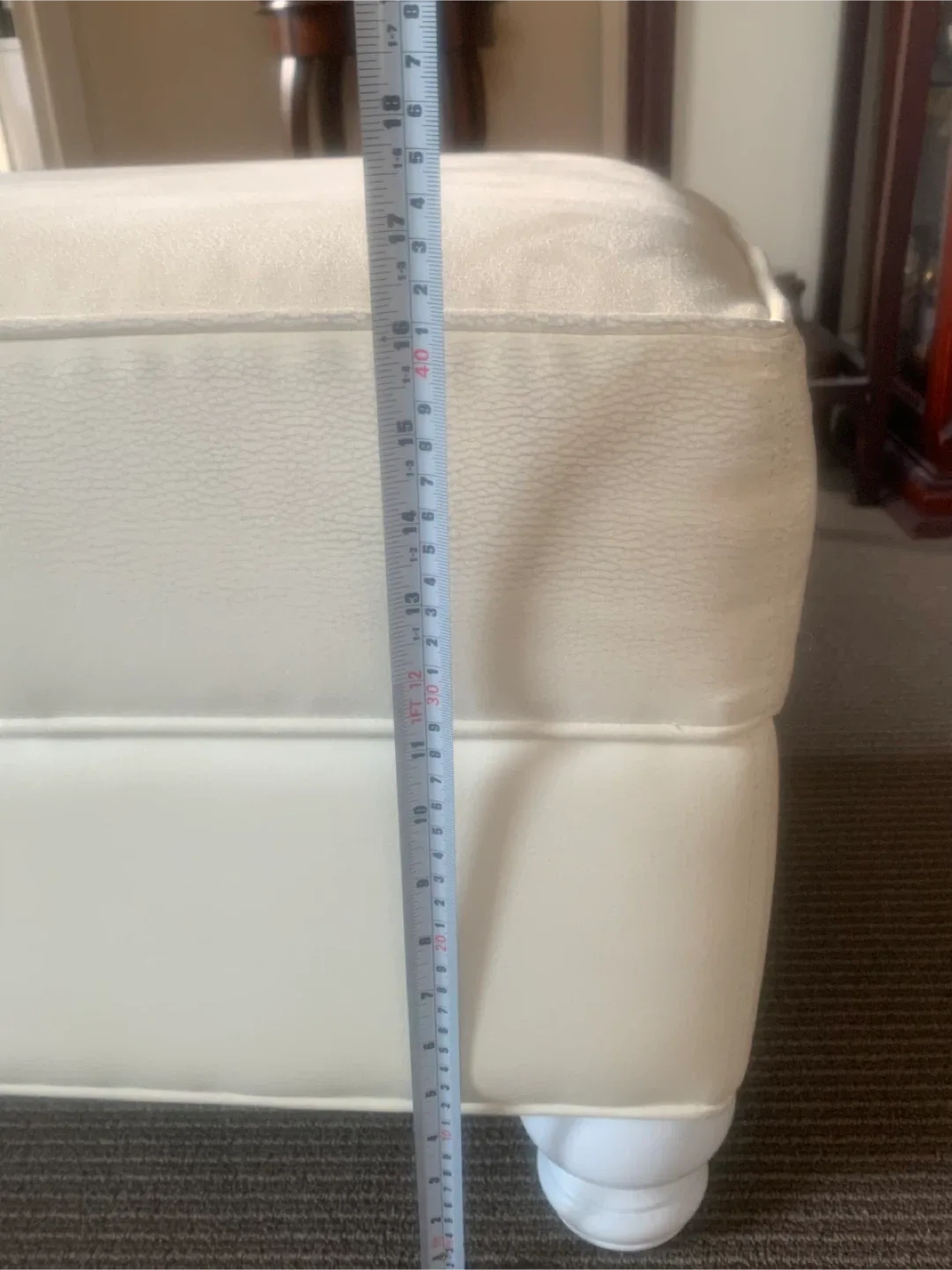 Cream Leather Ottoman image indicator(5)