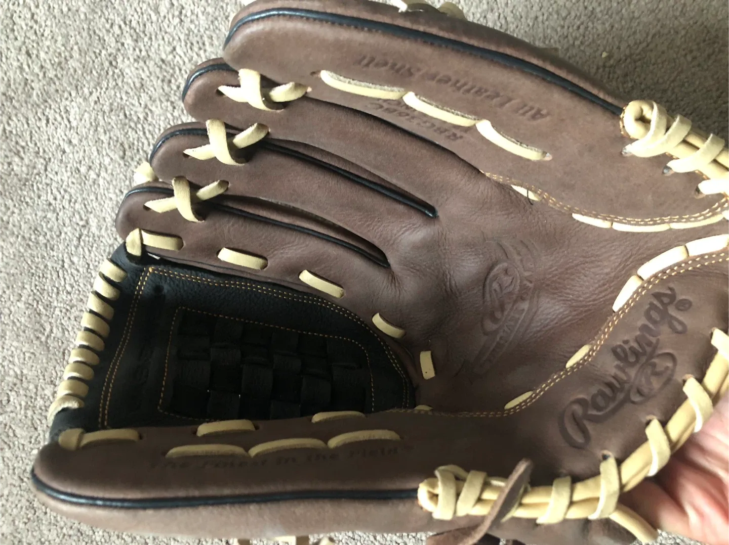 Rawlings Baseball Glove  12 1/2inch- Brown Leather thumbnail