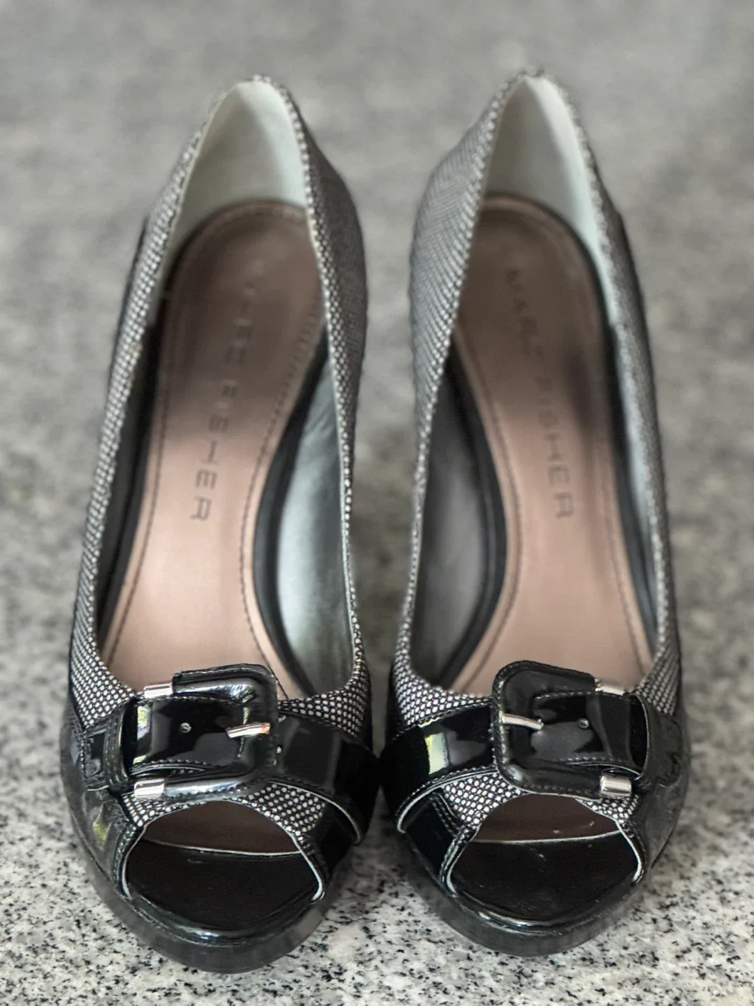 Marc Fisher Black & Gray Heels image indicator(5)