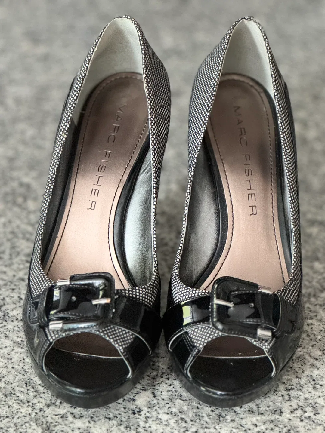 Marc Fisher Black & Gray Heels image indicator(3)