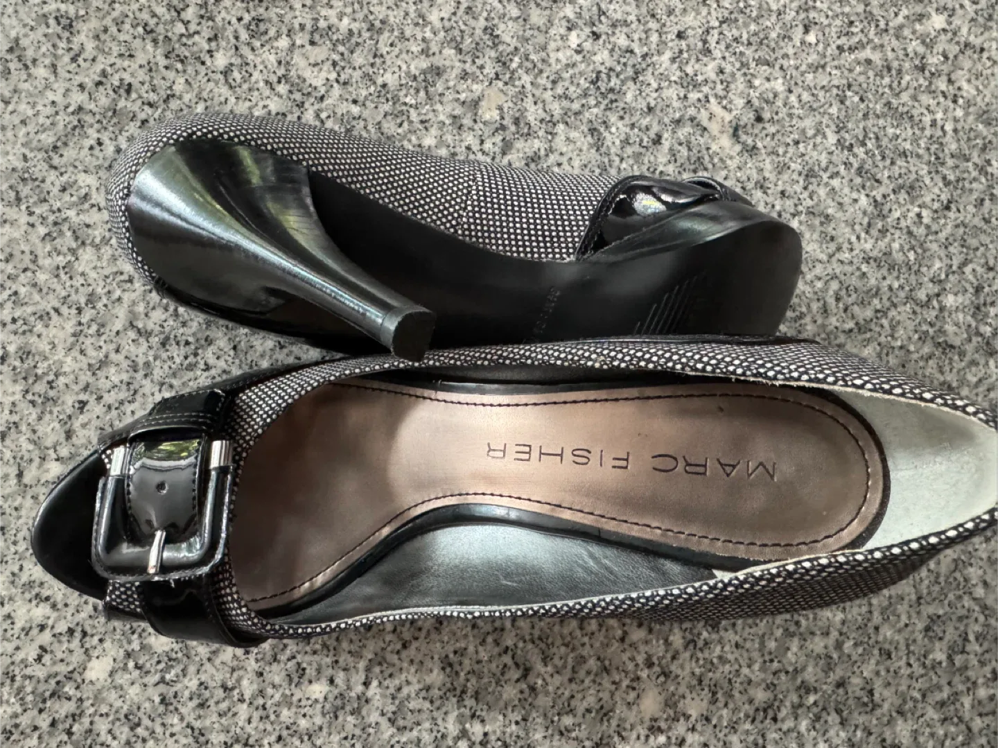 Marc Fisher Black & Gray Heels image indicator(4)