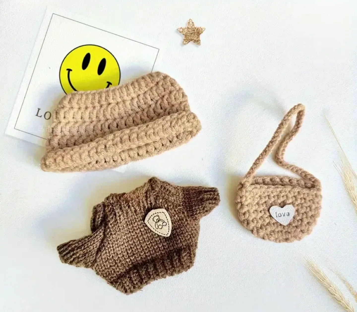 3PC Labubu Sweater Set | Brown thumbnail