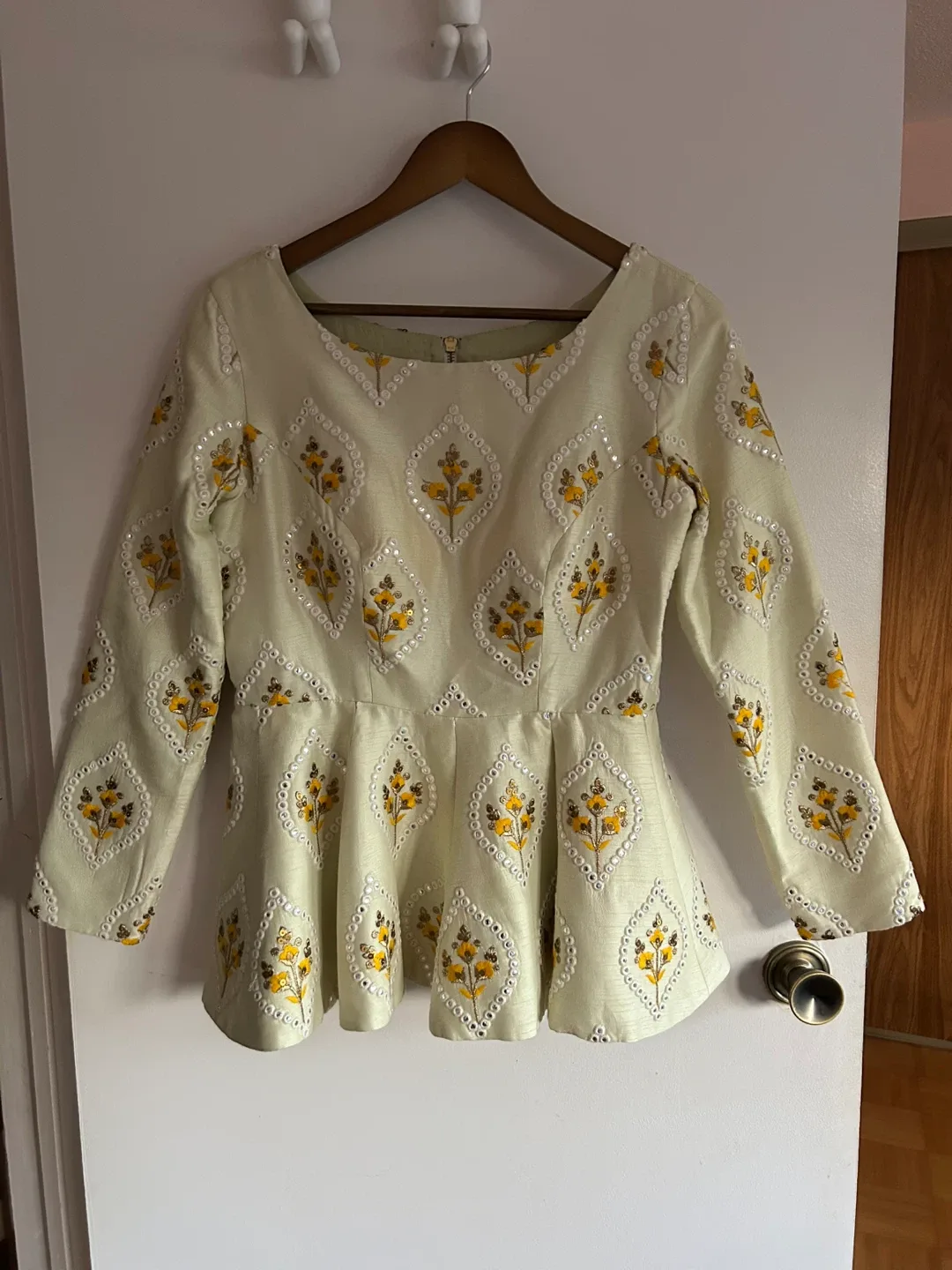 Mani Jassal Embellished Peplum Top - Size L thumbnail